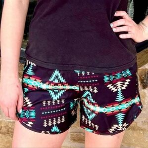NWT Black Aztec Print Women's Shorts